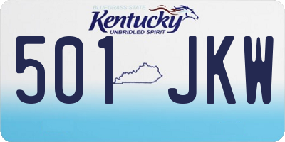 KY license plate 501JKW