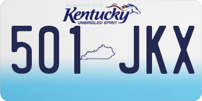 KY license plate 501JKX