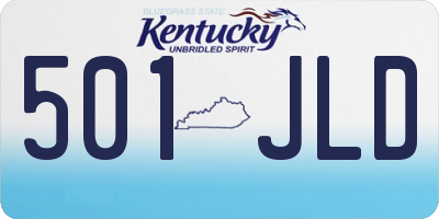 KY license plate 501JLD