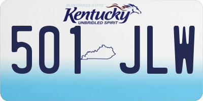 KY license plate 501JLW