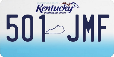 KY license plate 501JMF