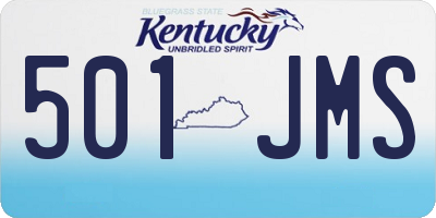 KY license plate 501JMS
