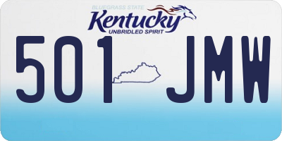 KY license plate 501JMW