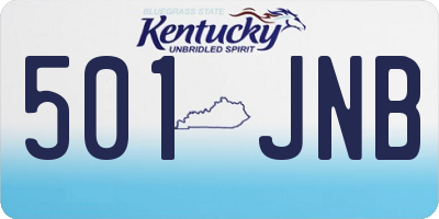 KY license plate 501JNB