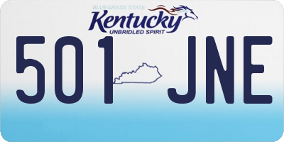 KY license plate 501JNE