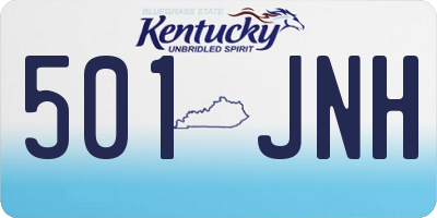 KY license plate 501JNH