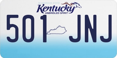 KY license plate 501JNJ
