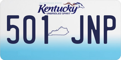 KY license plate 501JNP