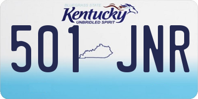 KY license plate 501JNR