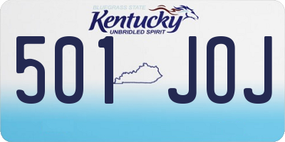 KY license plate 501JOJ