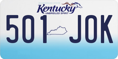 KY license plate 501JOK