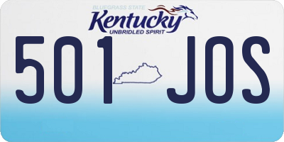 KY license plate 501JOS
