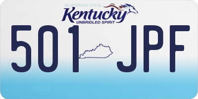 KY license plate 501JPF