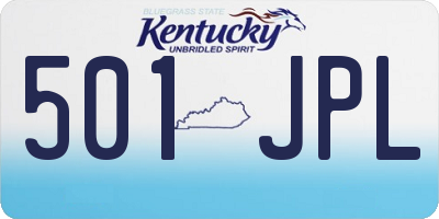 KY license plate 501JPL