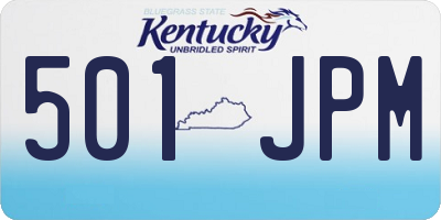 KY license plate 501JPM