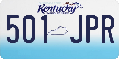 KY license plate 501JPR
