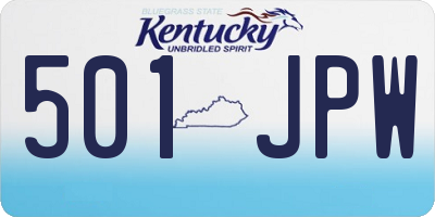 KY license plate 501JPW
