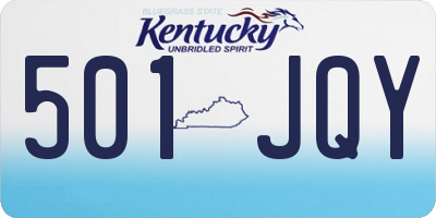 KY license plate 501JQY