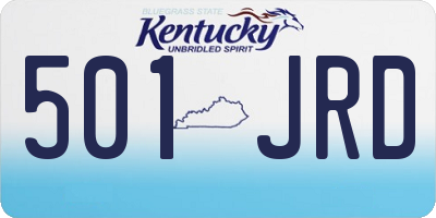 KY license plate 501JRD