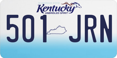 KY license plate 501JRN