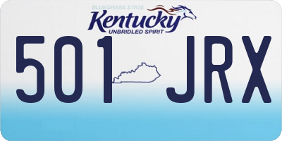 KY license plate 501JRX