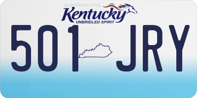 KY license plate 501JRY