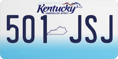 KY license plate 501JSJ