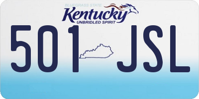 KY license plate 501JSL
