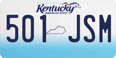 KY license plate 501JSM