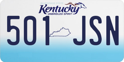 KY license plate 501JSN