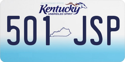 KY license plate 501JSP