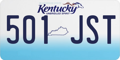 KY license plate 501JST
