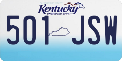KY license plate 501JSW