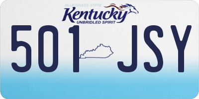 KY license plate 501JSY