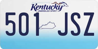 KY license plate 501JSZ