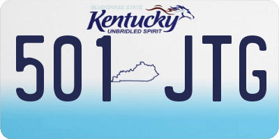 KY license plate 501JTG