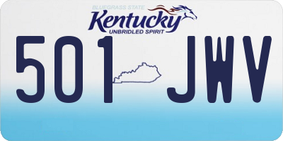 KY license plate 501JWV