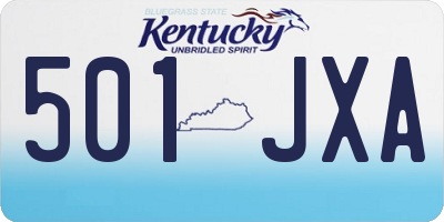 KY license plate 501JXA