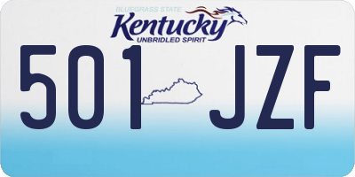 KY license plate 501JZF