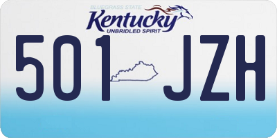 KY license plate 501JZH