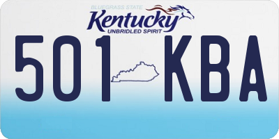 KY license plate 501KBA