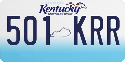 KY license plate 501KRR