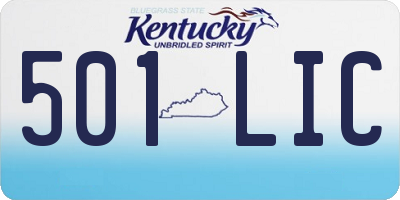 KY license plate 501LIC