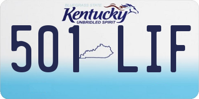 KY license plate 501LIF