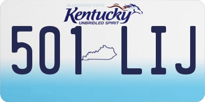 KY license plate 501LIJ