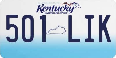 KY license plate 501LIK
