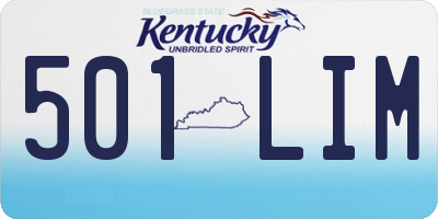 KY license plate 501LIM