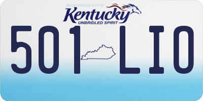 KY license plate 501LIO