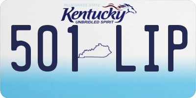 KY license plate 501LIP