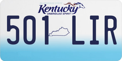 KY license plate 501LIR